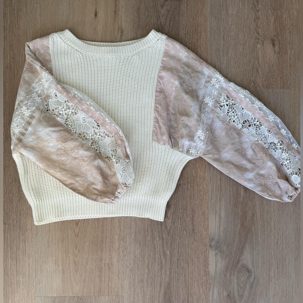 Pilcro Cream Knit Sweater